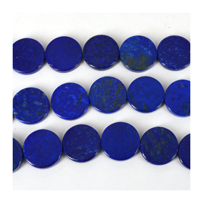 Lapis coin/flat round 20mm Each Bead