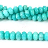 Amazonite Peru Polished Rondel 10x6mm EACH BEAD-beads incl pearls-Beadthemup