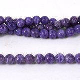 Charoite AAA Pol.Round 6mm str 65 beads-beads incl pearls-Beadthemup