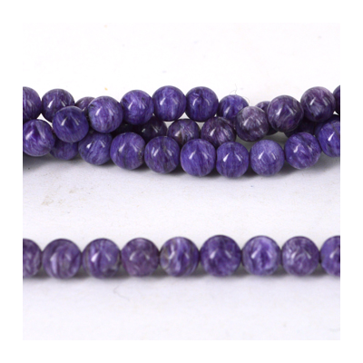 Charoite AAA Pol.Round 6mm str 65 beads