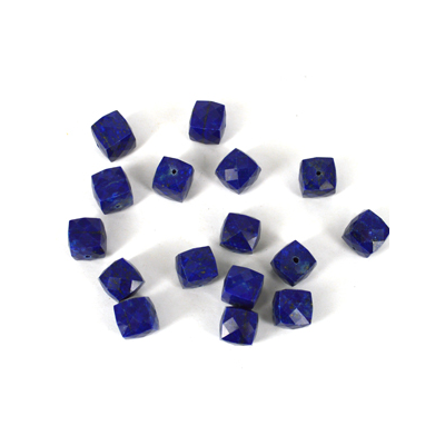 Lapis Fac.Cube 10mm  EACH BEAD