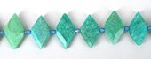 Amazonite Fac.Diamond 25x14mm EACH BEAD-beads incl pearls-Beadthemup