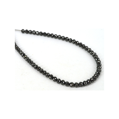 Black Diamond fac rondel 0.1.0mm hole 4.5x3.8mm EACH BEAD