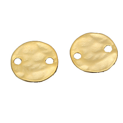 Gold Plate Brass Connector 9mm 1.1mm thick 2 pack