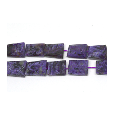 Charoite 18x20mm Faceted rectangle EACH BEAD