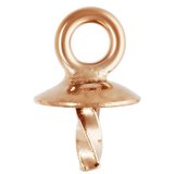14k ROSE Gold filled pearl cup 3mm 6 pack-findings-Beadthemup