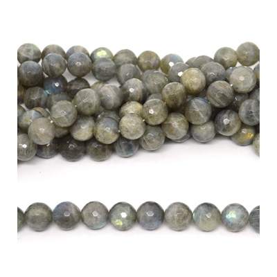 Labradorite Faceted Round 14mm strand 28 beads
