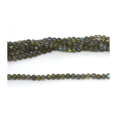 Labradorite Polished Round assorted 2.7mm-3.5mm Strands