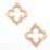 Rose Gold Sterling silver Connecter 17x21mm 4 leaf clover 2 pack