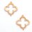 Rose Gold Sterling silver Connecter 17x21mm 4 leaf clover 2 pack