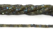 Labradorite polished Wheel 4x2mm strand 140 beads-beads incl pearls-Beadthemup