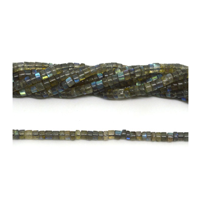 Labradorite polished Wheel 4x2mm strand 140 beads