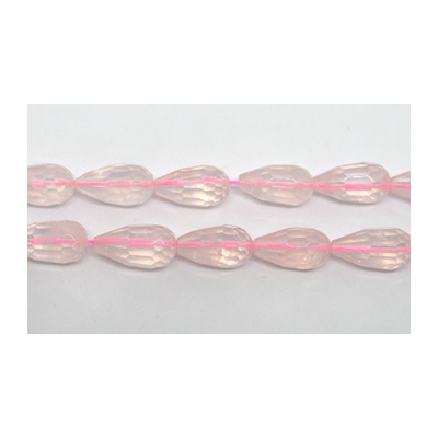 Rose Quartz Faceted Teardrop 22x12mm EACH BEAD