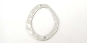 Sterling Silver plt Connecter Oval Flat 23x18mm 2 pack-findings-Beadthemup
