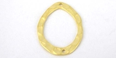 Gold plate Connecter Oval Flat 25x32mm 2 pack-silver, rhodium and gold plate-Beadthemup