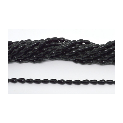 Onyx Polished Teardrop 10x6mm strand 38 beads
