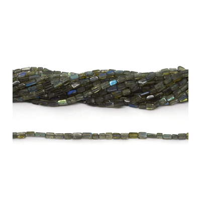 Labradorite Polished Rectangle 8x3mm strand 65 beads
