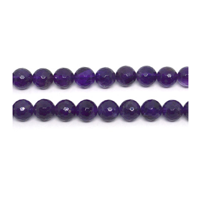 Amethyst Faceted Round 12mm strand 34 beads