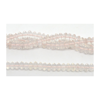 Rose Quartz Polished Rondel 10x6mm strand 66 beads