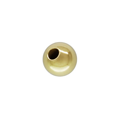 14k Yellow gold 4mm bead Round EACH