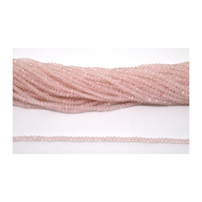 Rose Quartz Faceted Rondel 4x2mm strand 125 beads