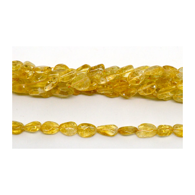 Citrine Polished Nugget app 10x14mm strand 30 beads