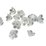 Clear Quartz matt 12mm back drill flower bead EACH