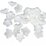 White Agate 12mm Back drill flower EACH bead