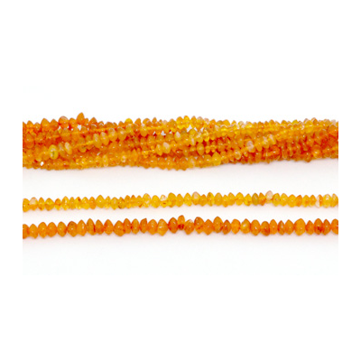 Carnelian Polished Rondel 5x3mm strand 118 beads