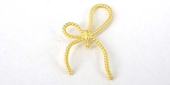 16ct Gold plt Pendant Bow twst wre 28mm 2 pack-findings-Beadthemup