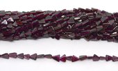 Garnet Flat Triangle 6x7mm strand 63 beads-beads incl pearls-Beadthemup