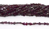 Garnet Flat Triangle 6x7mm strand 63 beads-5 strands or more for $4.00 per strand-Beadthemup