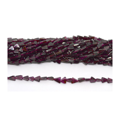 Garnet Flat Triangle 6x7mm strand 63 beads