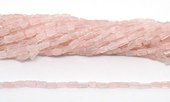 Rose Quarz Pol.Rectangle strand 50 beads-beads incl pearls-Beadthemup