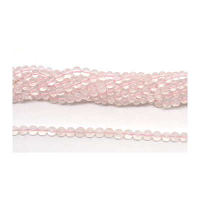 Rose Quartz Pol.Round 5mm strand 69 beads