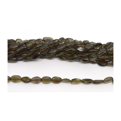Smokey Quartz Pol Nugget Mani 6x10mm strand 40 beads