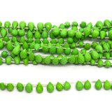 Green Dyed Jade Faceted Briolette 8x5mm strand 28 beads-5 strands or more for $4.00 per strand-Beadthemup