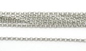 White gold plate Copper Chain rollo 2.5mm per 50cm-findings-Beadthemup