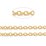 Brass 18k Gold Plated Chain Rollo 2.6x2.2mm Per 50cm