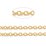 Brass 18k Gold Plated Chain Rollo 2.6x2.2mm Per Meter