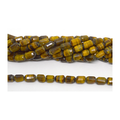 Tiger Eye Faceted Nugget app 10x16mm strand 24 beads