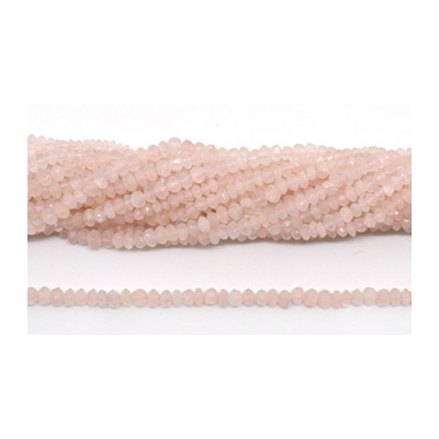 Rose Quartz Faceted Rondel 5x3mm strad 104 beads