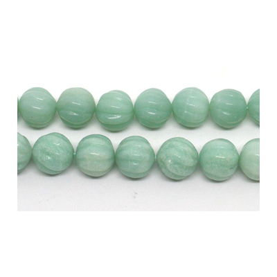 Amazonite China Carved Round 14mm EACH BEAD