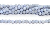 Blue Lace Agate Polished round 6mm strand 58 beads-beads incl pearls-Beadthemup