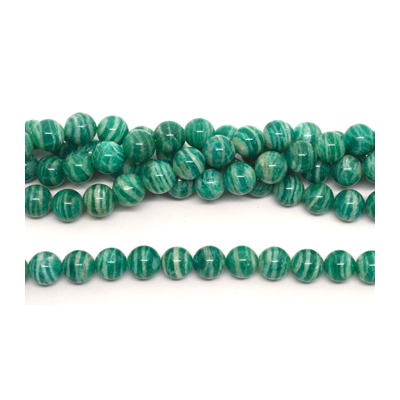 Amazonite Russian polished Round 10mm strand 39 beads