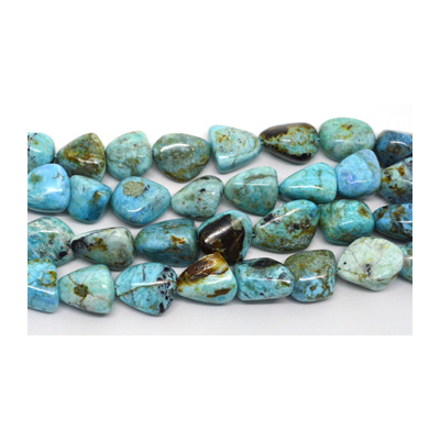 Blue Opal African Polished Nugget 18x25mm Strand 19 beads