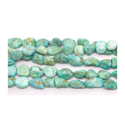 Turquoise Natural Blue Nugget approx 14-16mm strand 30 beads