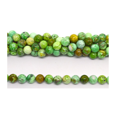 Green Variscite Polished Round 12mm strand 32 beads