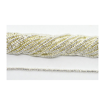 Hematite silver colour plated Faceted rondel 3mm strand 186 beads