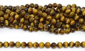 Tiger Eye Polished Round 12mm strand 33 beads-beads incl pearls-Beadthemup